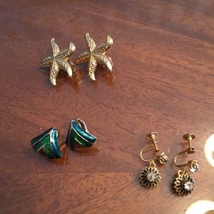 Gold CLIP ON Earrings